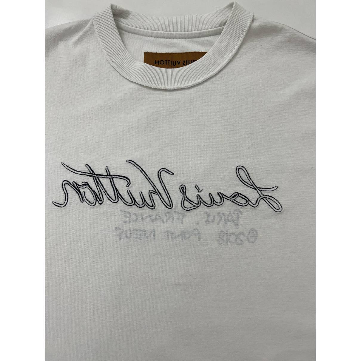 Louis Vuitton White Printed Cotton Short Sleeve T-Shirt M Louis