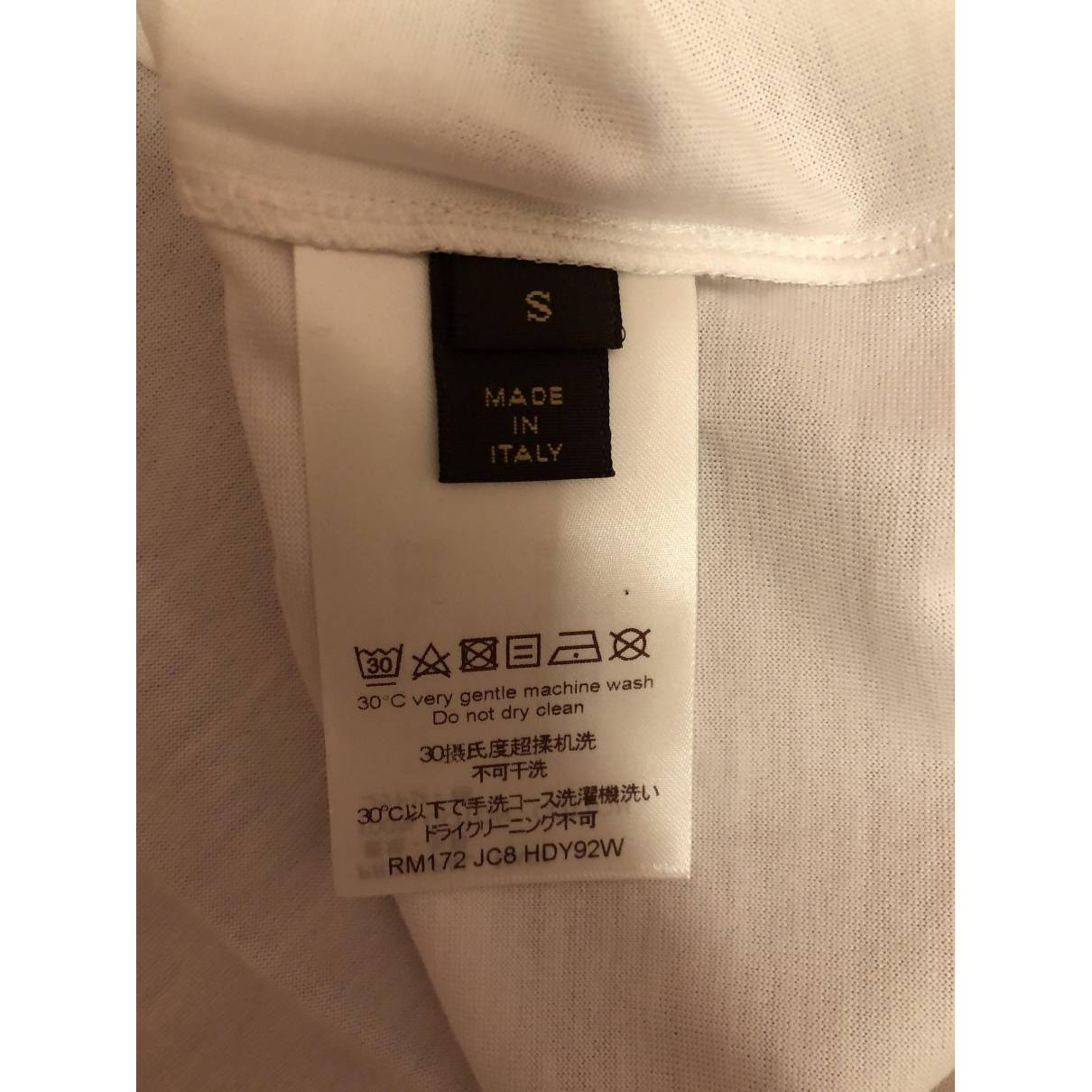 T-shirt Louis Vuitton x Supreme White size L International in Cotton -  34851828