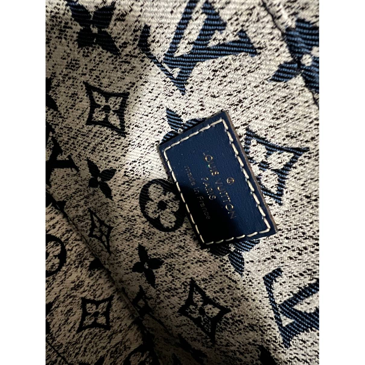 Néo speedy handbag Louis Vuitton Blue in Denim - Jeans - 36490228