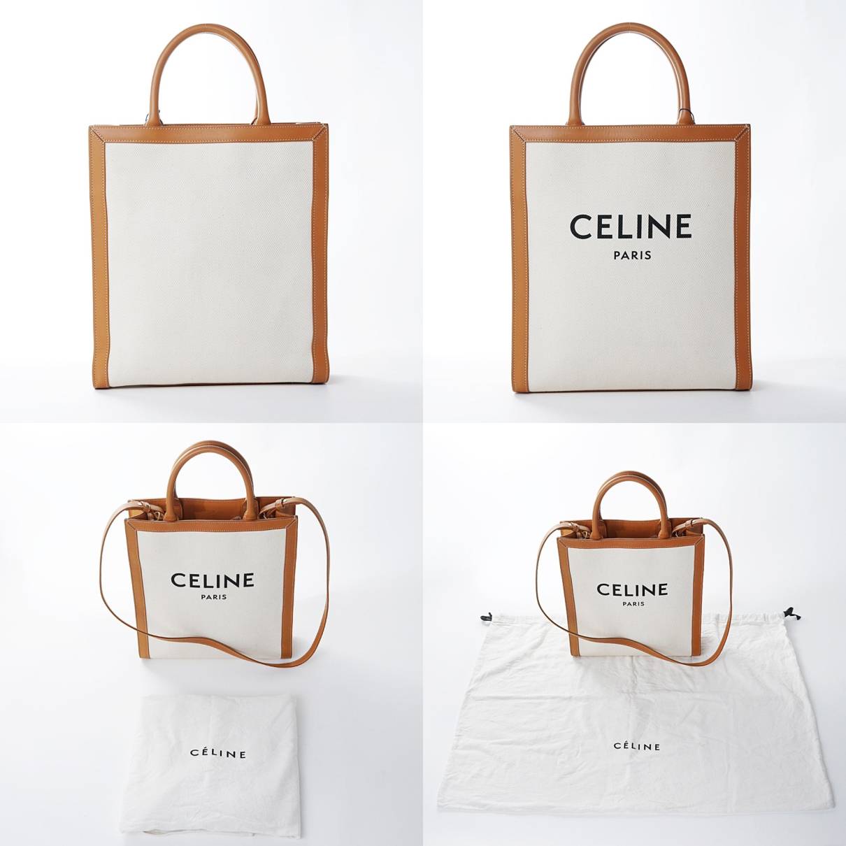 Cabas vertical cloth tote Celine White in Cloth - 30277570