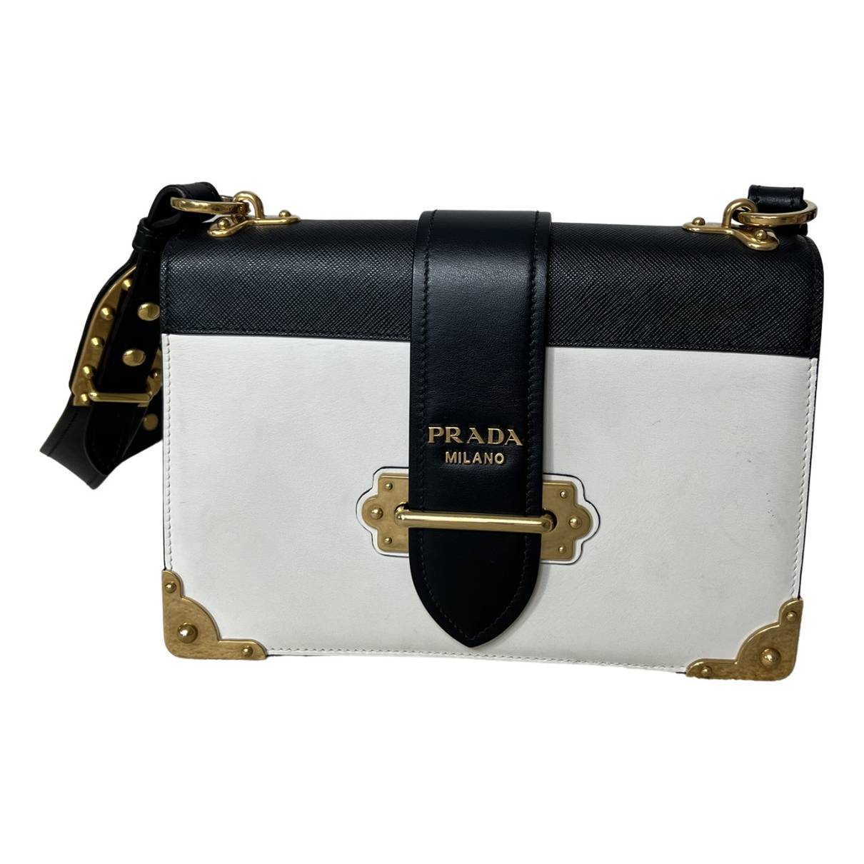 Cahier leather crossbody bag Prada White in Leather - 31064577