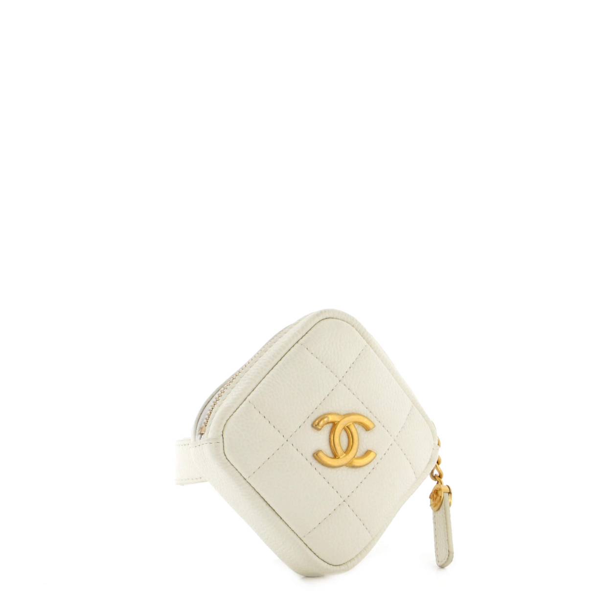 Leather handbag Chanel White in Leather - 21150053