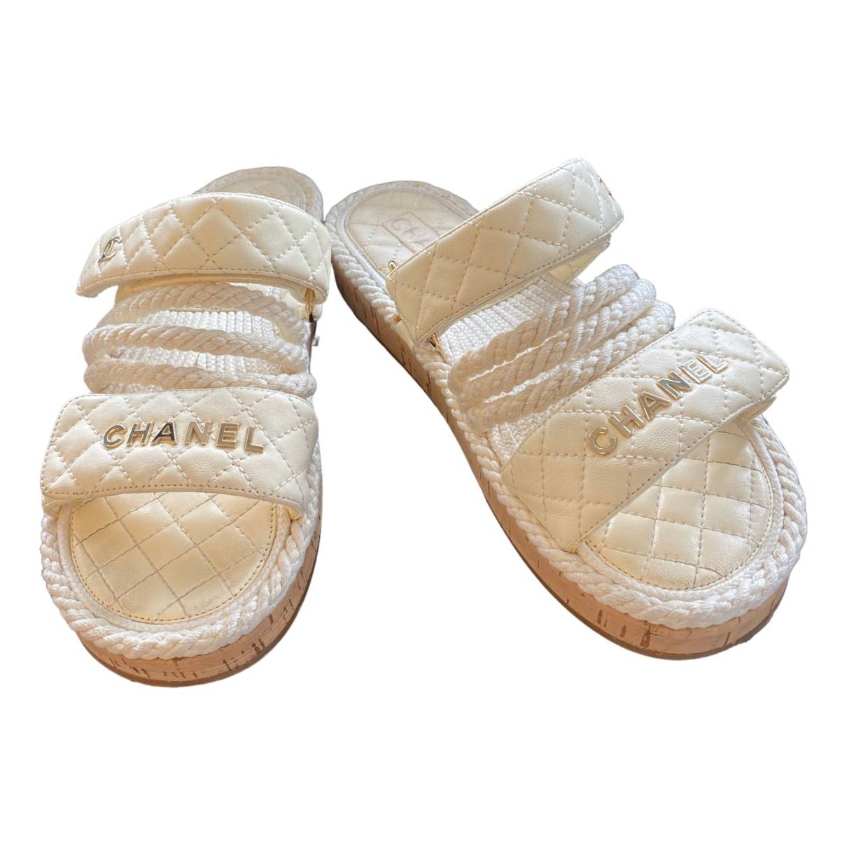 Chanel Sandals G35927 X56783 0Q383, White, 40