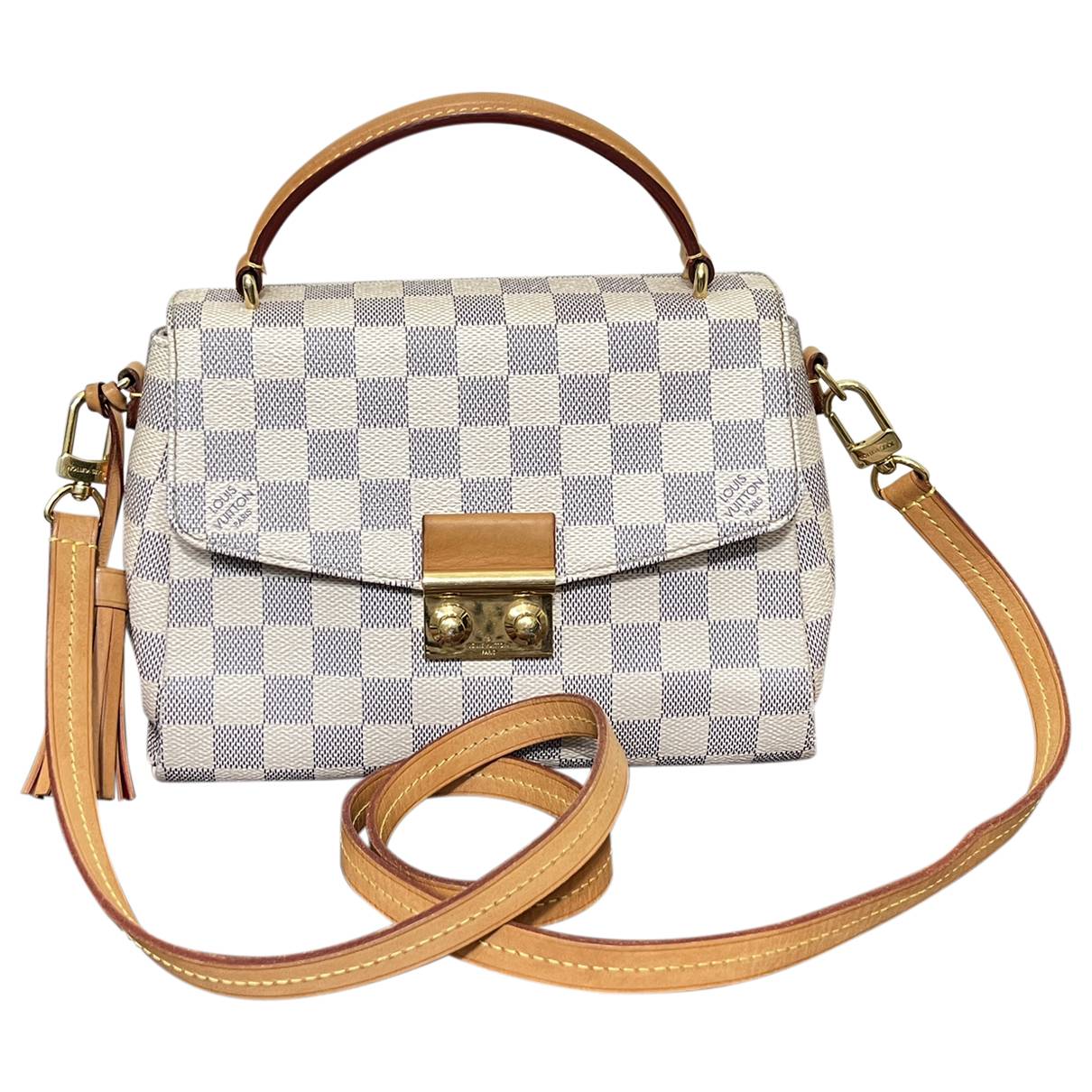 Louis Vuitton - Authenticated Croisette Handbag - Leather White For Woman, Very Good condition