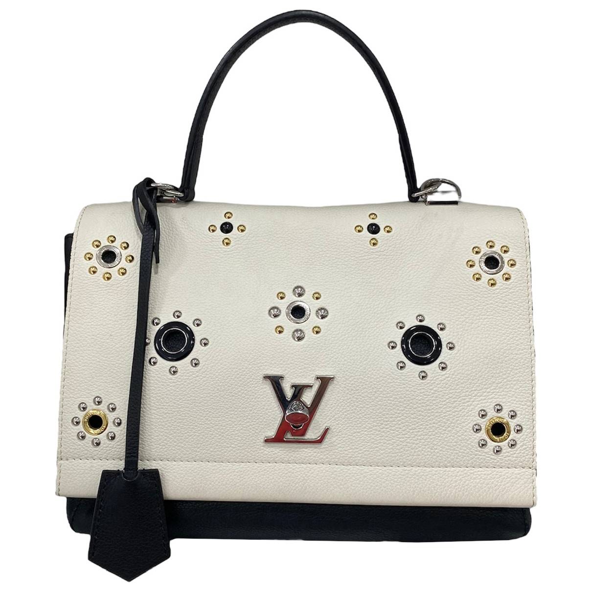 Lockme leather crossbody bag Louis Vuitton White in Leather - 24532624