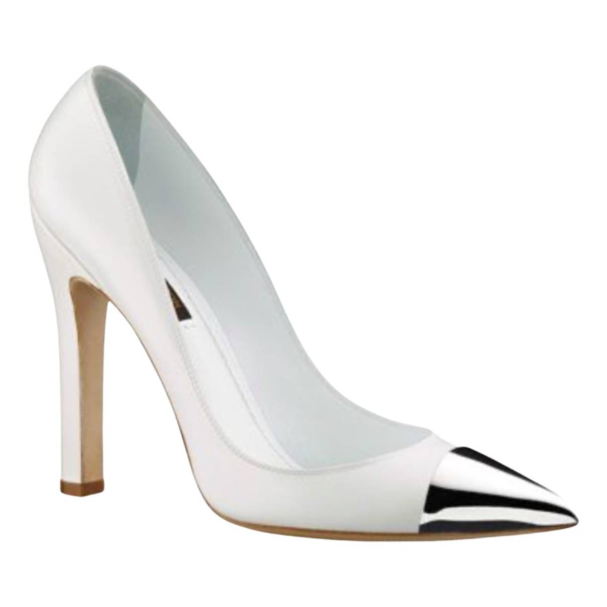 Leather heels Louis Vuitton White size 38 EU in Leather - 28498274