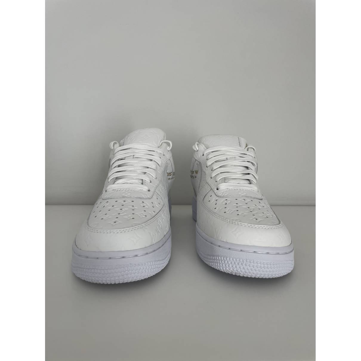 Leather high trainers Louis Vuitton X Nike White size 8.5 US in