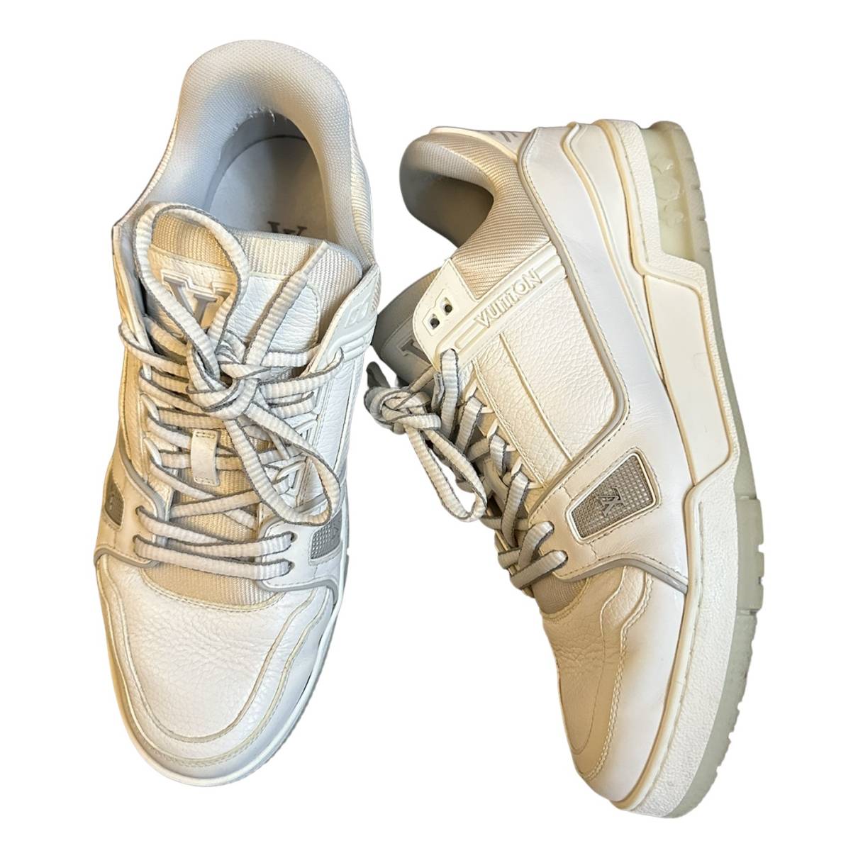 Louis Vuitton All White 'LV Trainer' Sneakers