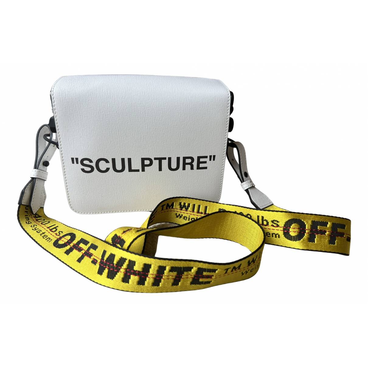 Sculpture leather crossbody bag Off-White White in Leather - 28218334