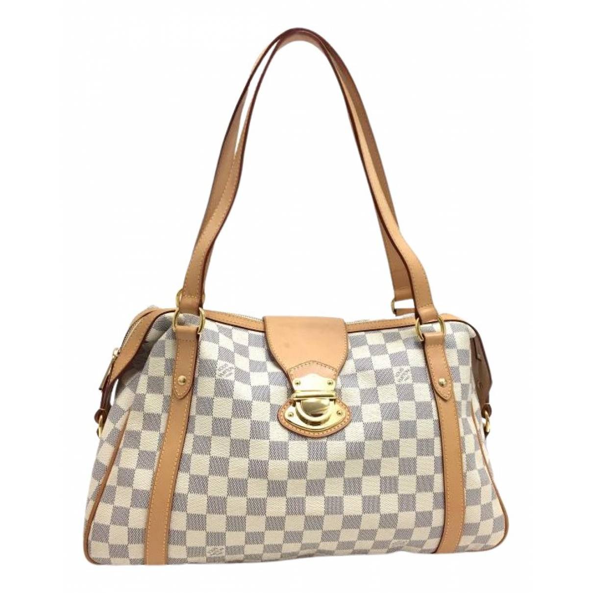 Stresa leather handbag Louis Vuitton White in Leather - 30553262