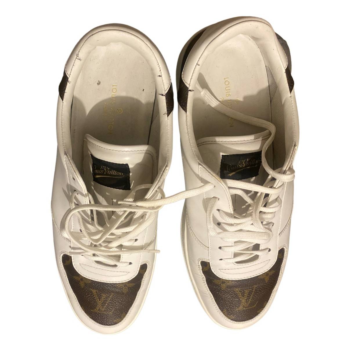Trainer sneaker boot high leather low trainers Louis Vuitton White