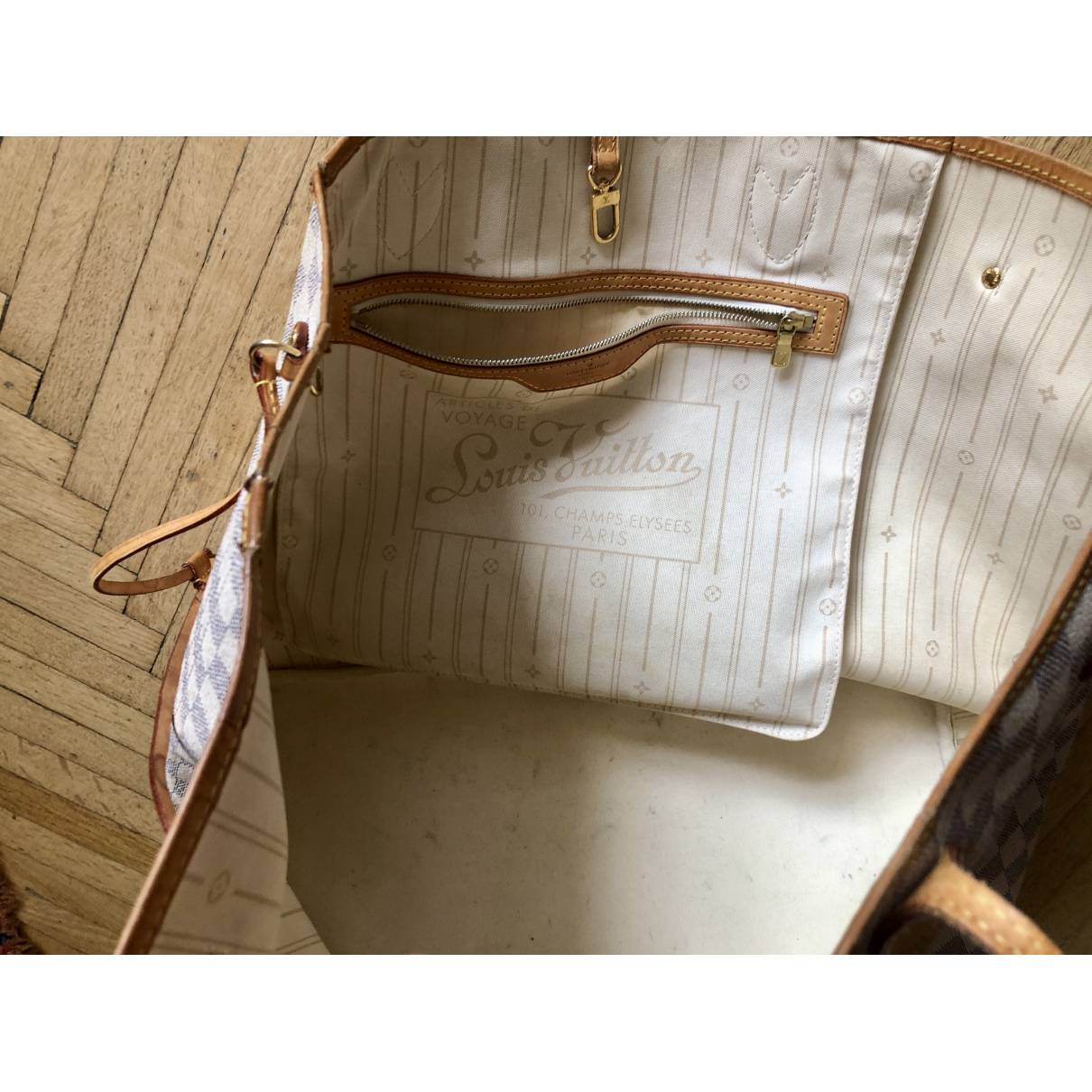 Louis Vuitton - Authenticated Neverfull Handbag - Plastic White Tartan for Women, Good Condition
