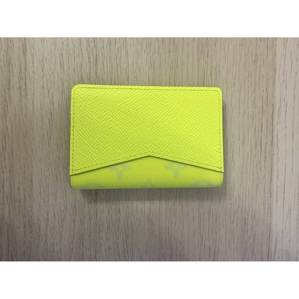 Pocket organizer cloth small bag Louis Vuitton Yellow in Cloth - 32368197
