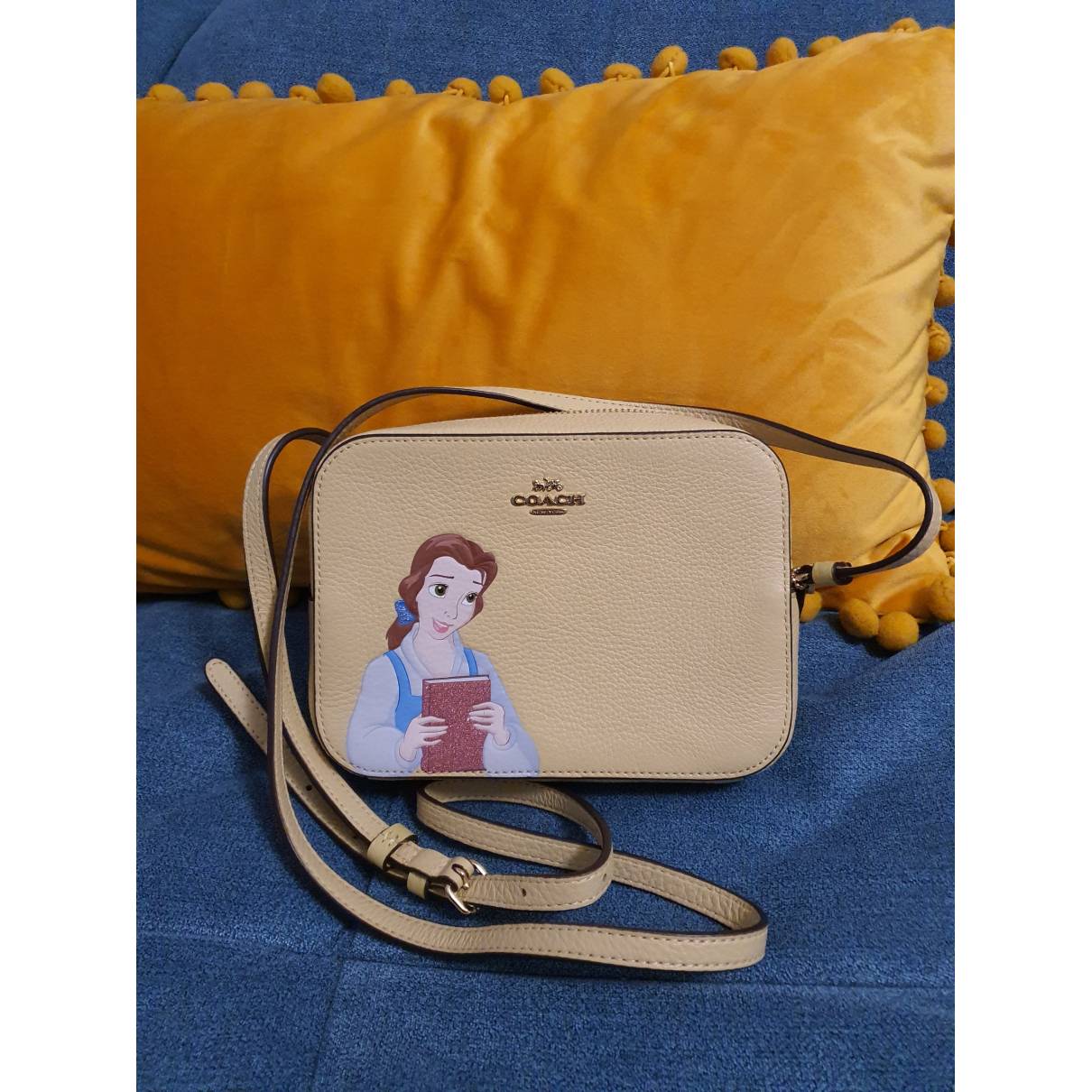 disney collection leather crossbody bag Coach Yellow in Leather