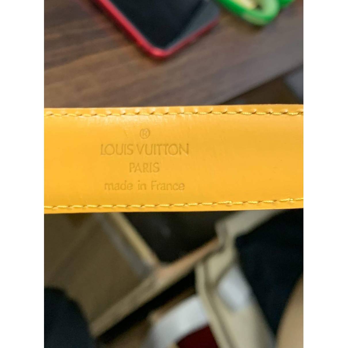 Louis Vuitton - Authenticated Belt - Leather Yellow Plain for Women, Very Good Condition