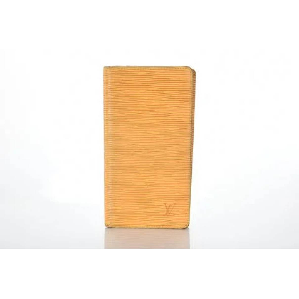 Leather wallet Louis Vuitton Yellow in Leather - 33274973