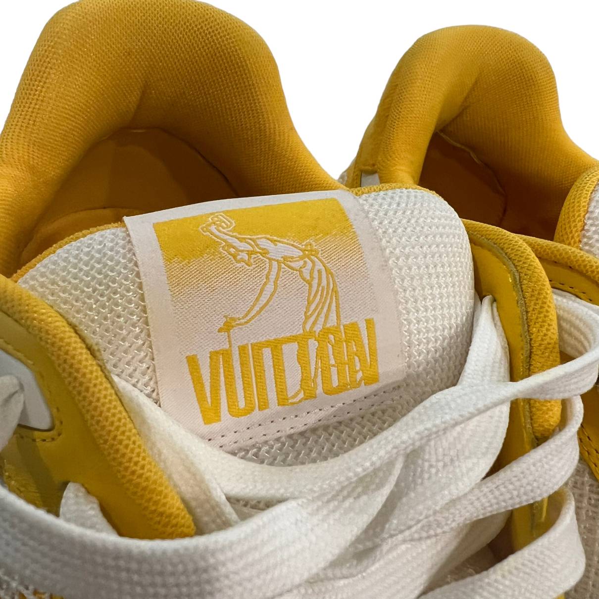 Yellow Leather Monogram 'LV' Trainer
