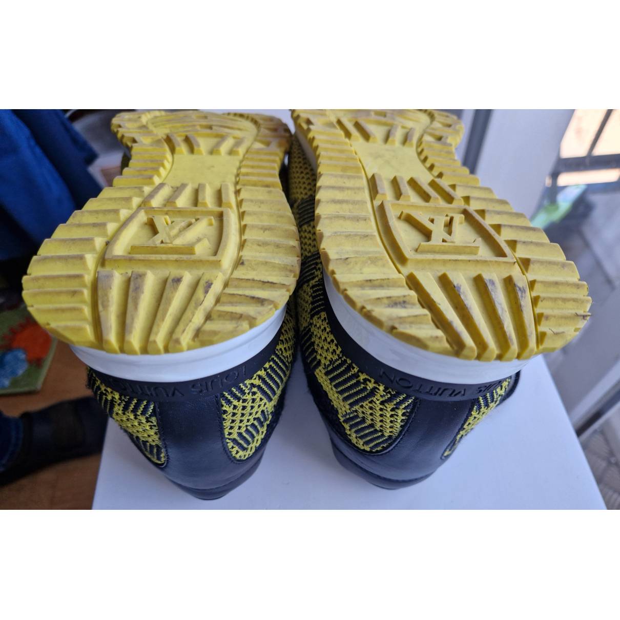 V.n.r cloth low trainers Louis Vuitton Yellow size 7 UK in Cloth - 35922400
