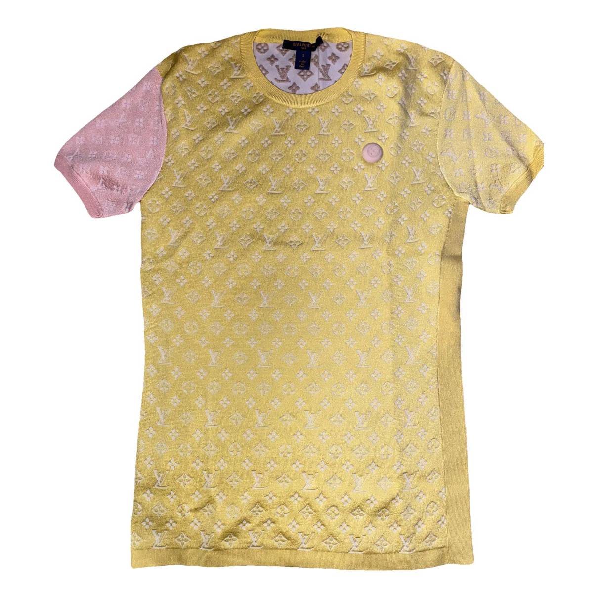 Silk t-shirt Louis Vuitton Yellow size S International in Silk