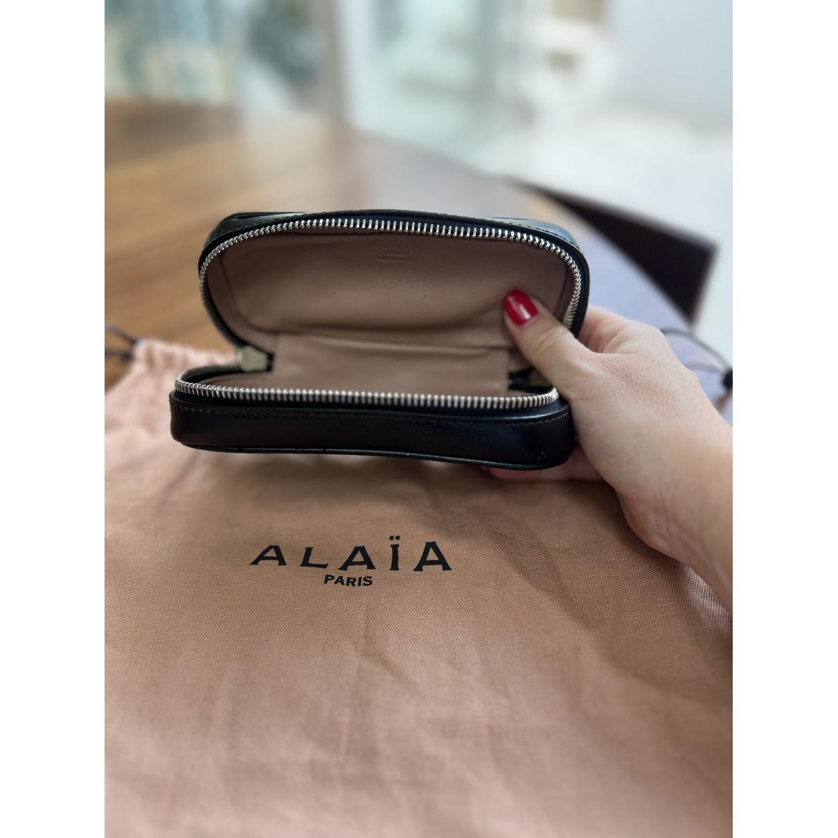 Leather clutch bag Alaïa