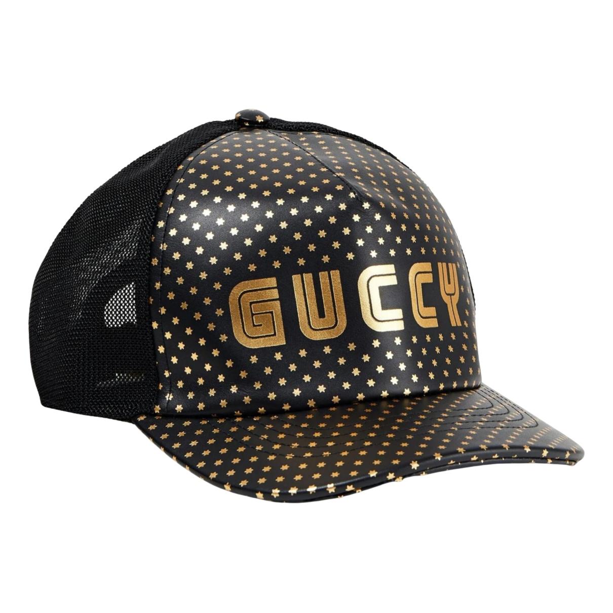 Leather cap Gucci