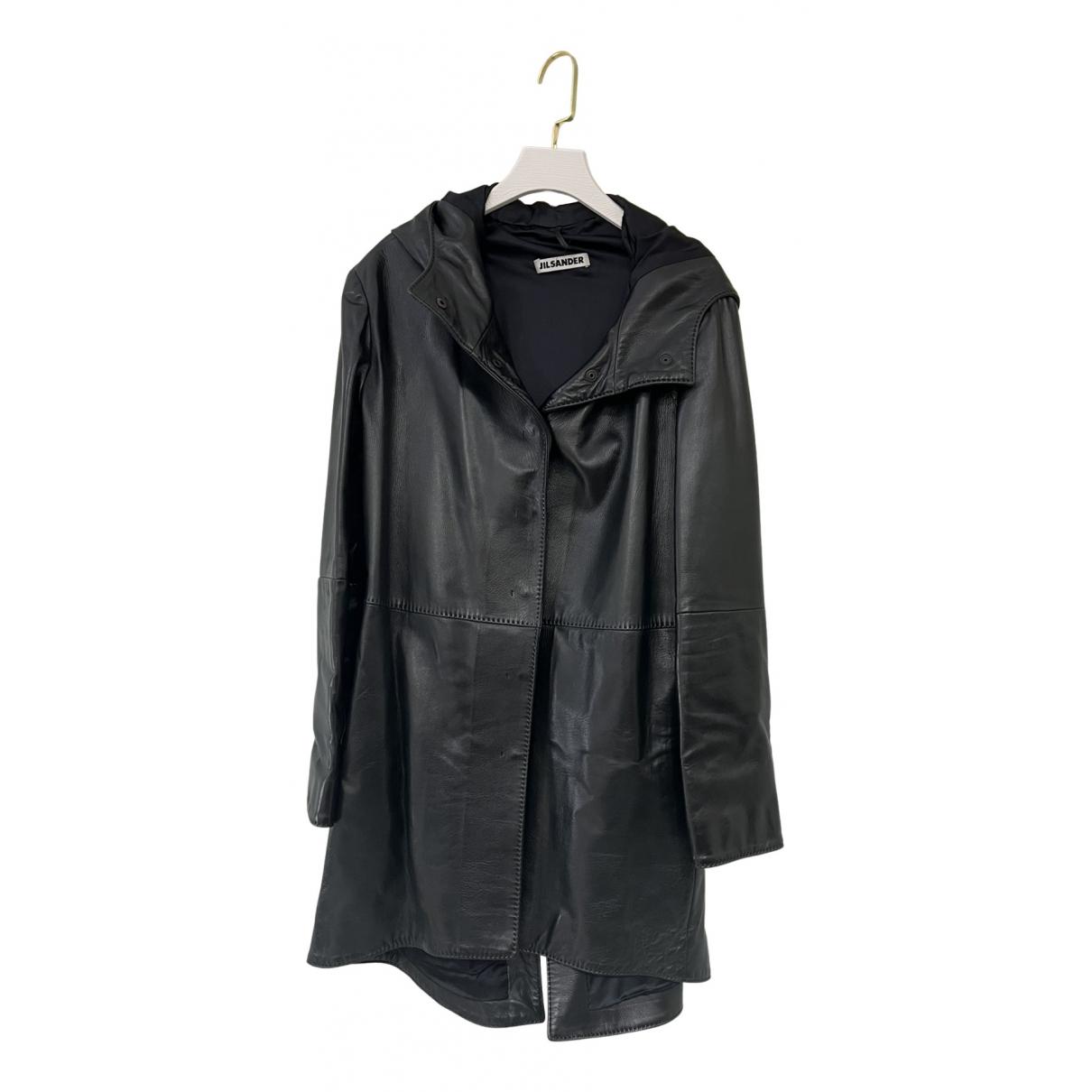 Leather coat Jil Sander