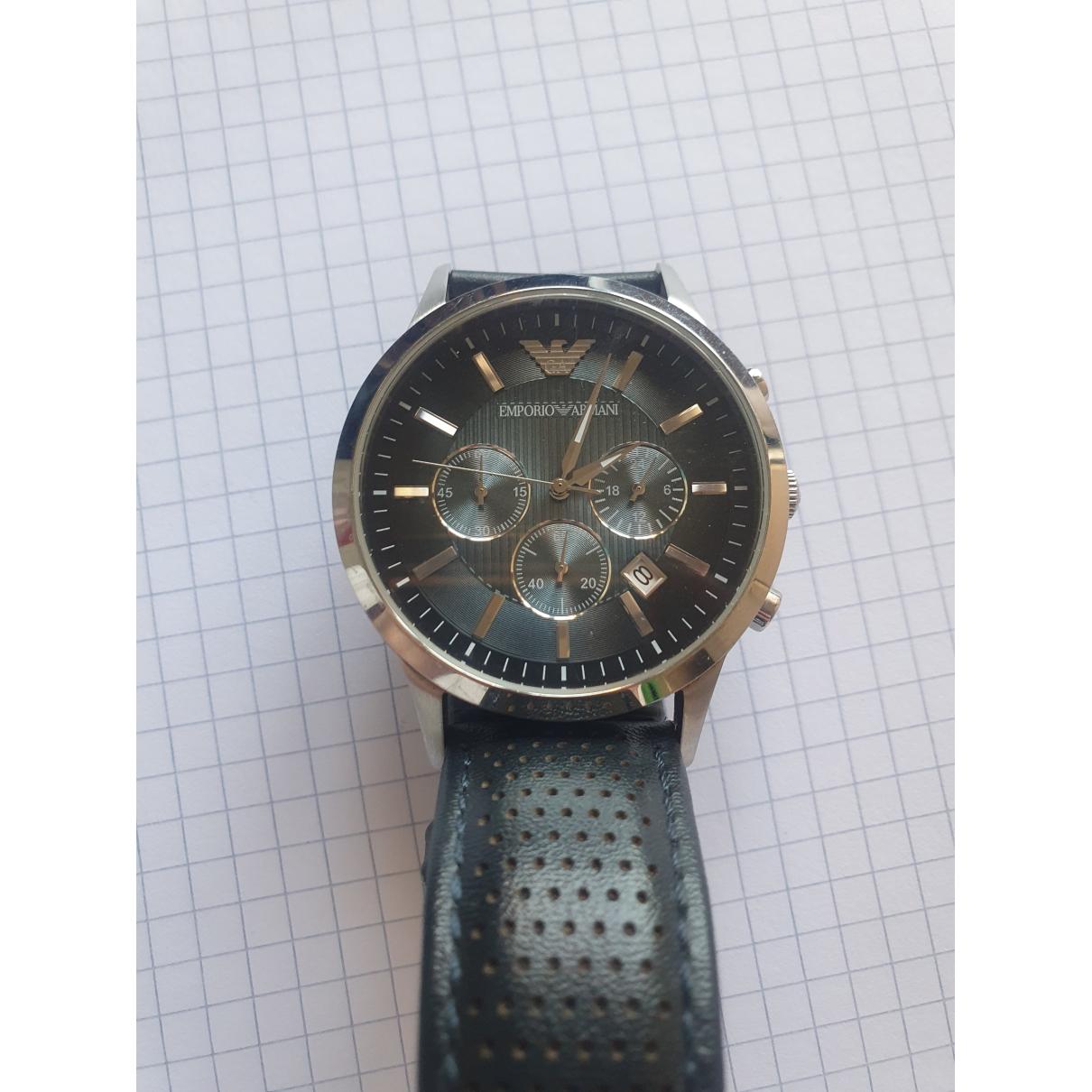 Emporio Black Steel Watch - 32760623 in Armani