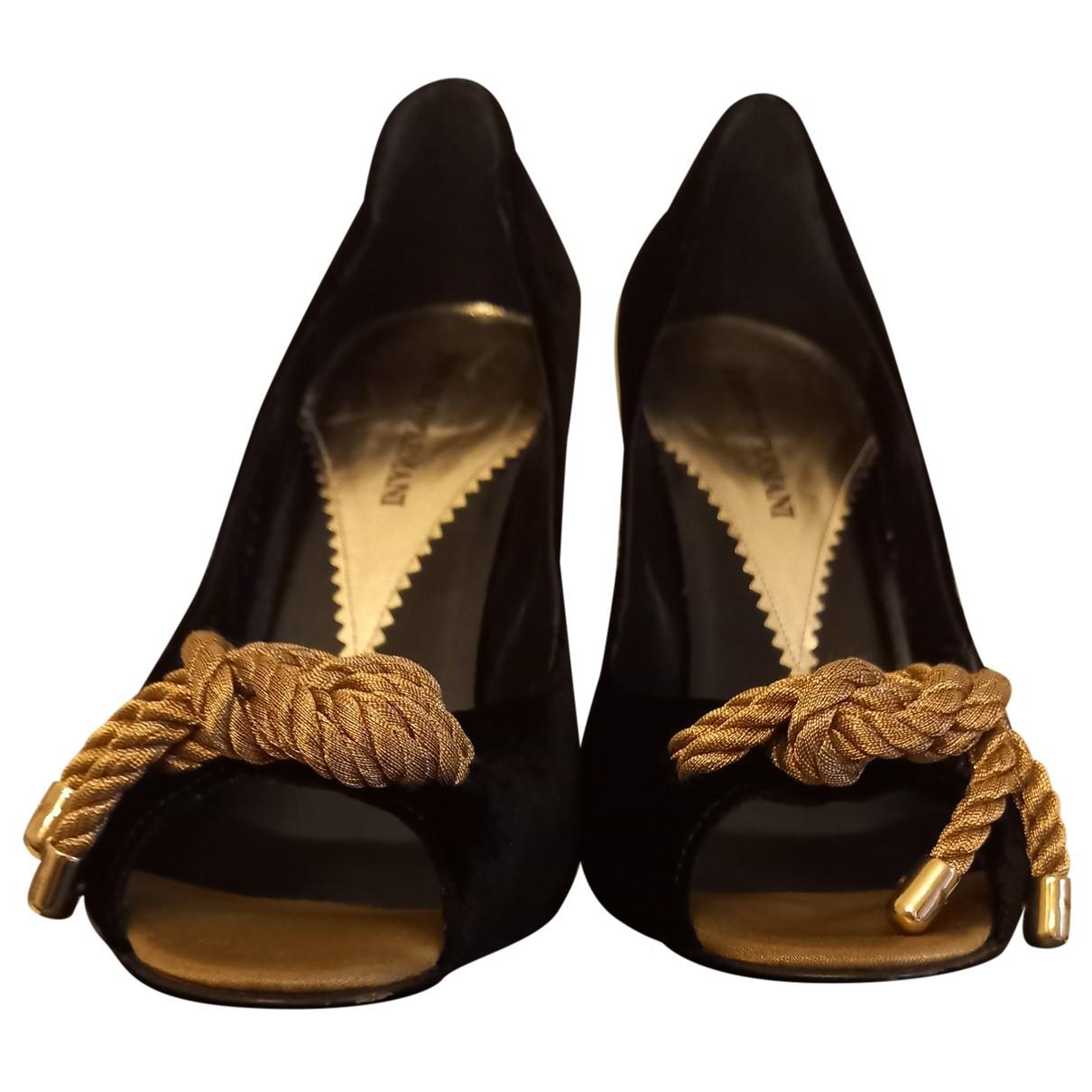 Velvet heels Emporio Armani