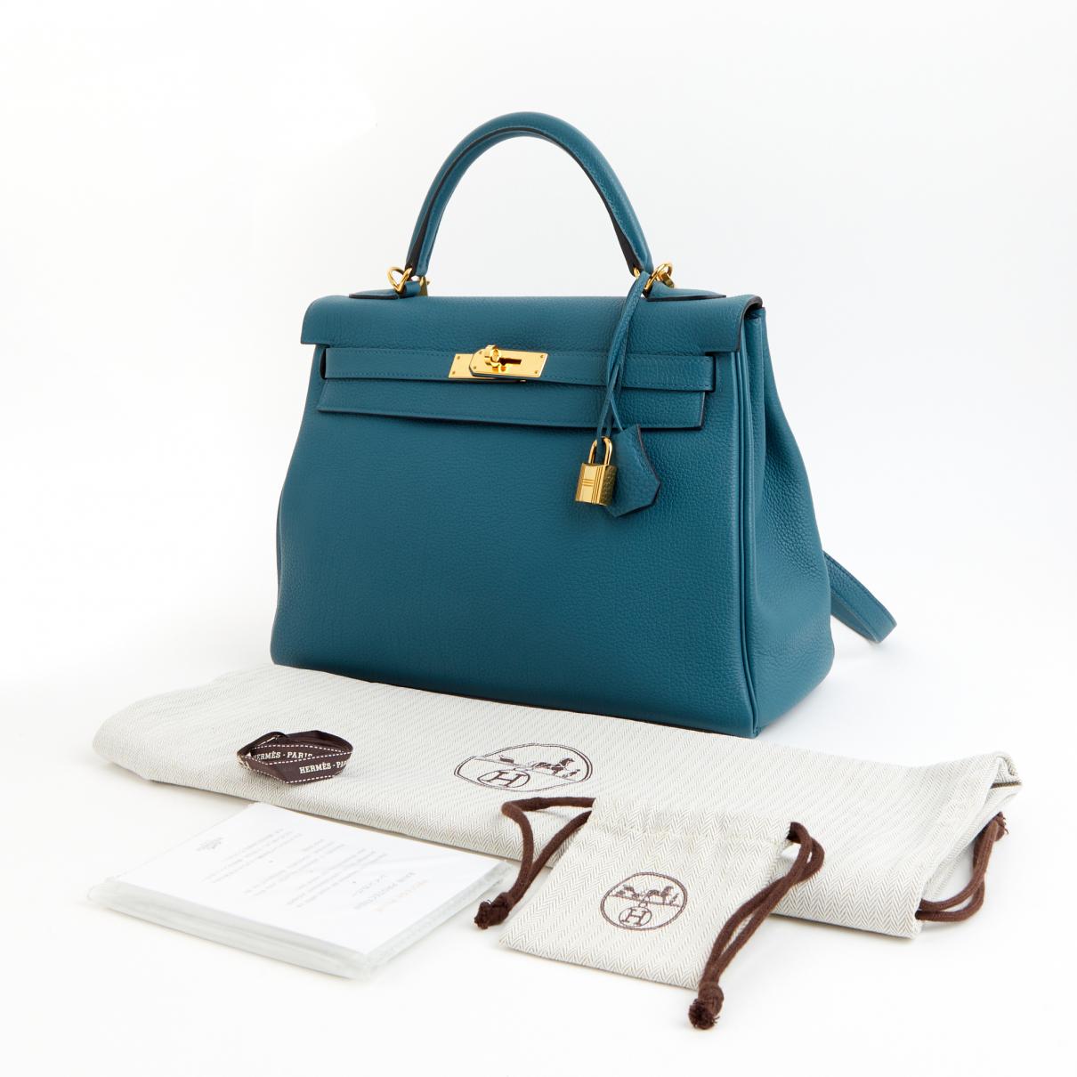 Kelly 32 leather handbag Hermès