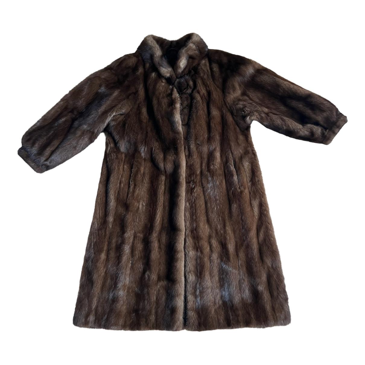 Mink coat Saga Furs Brown size L International in Mink - 32436206