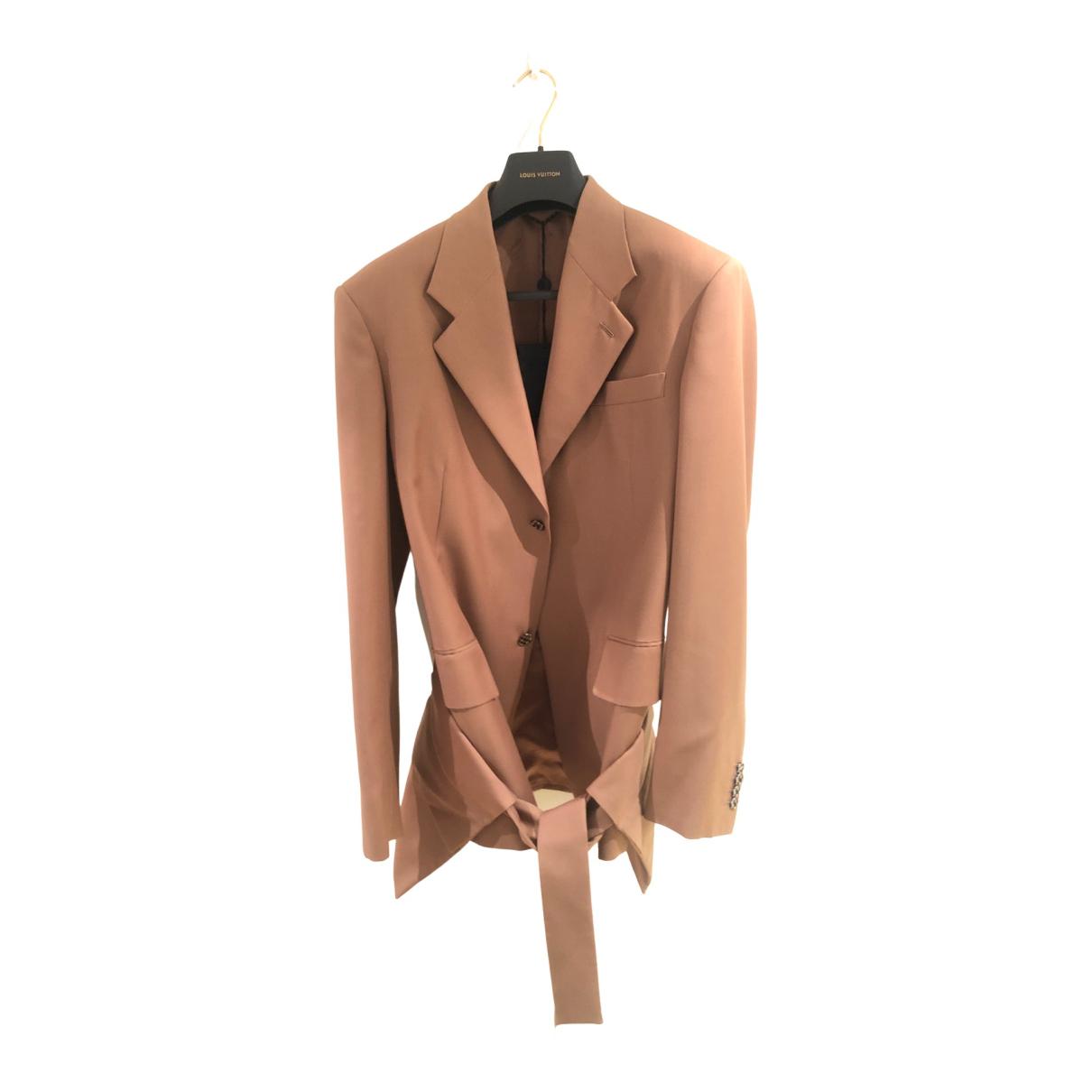 Wool jacket Louis Vuitton Brown size 52 FR in Wool - 34136876