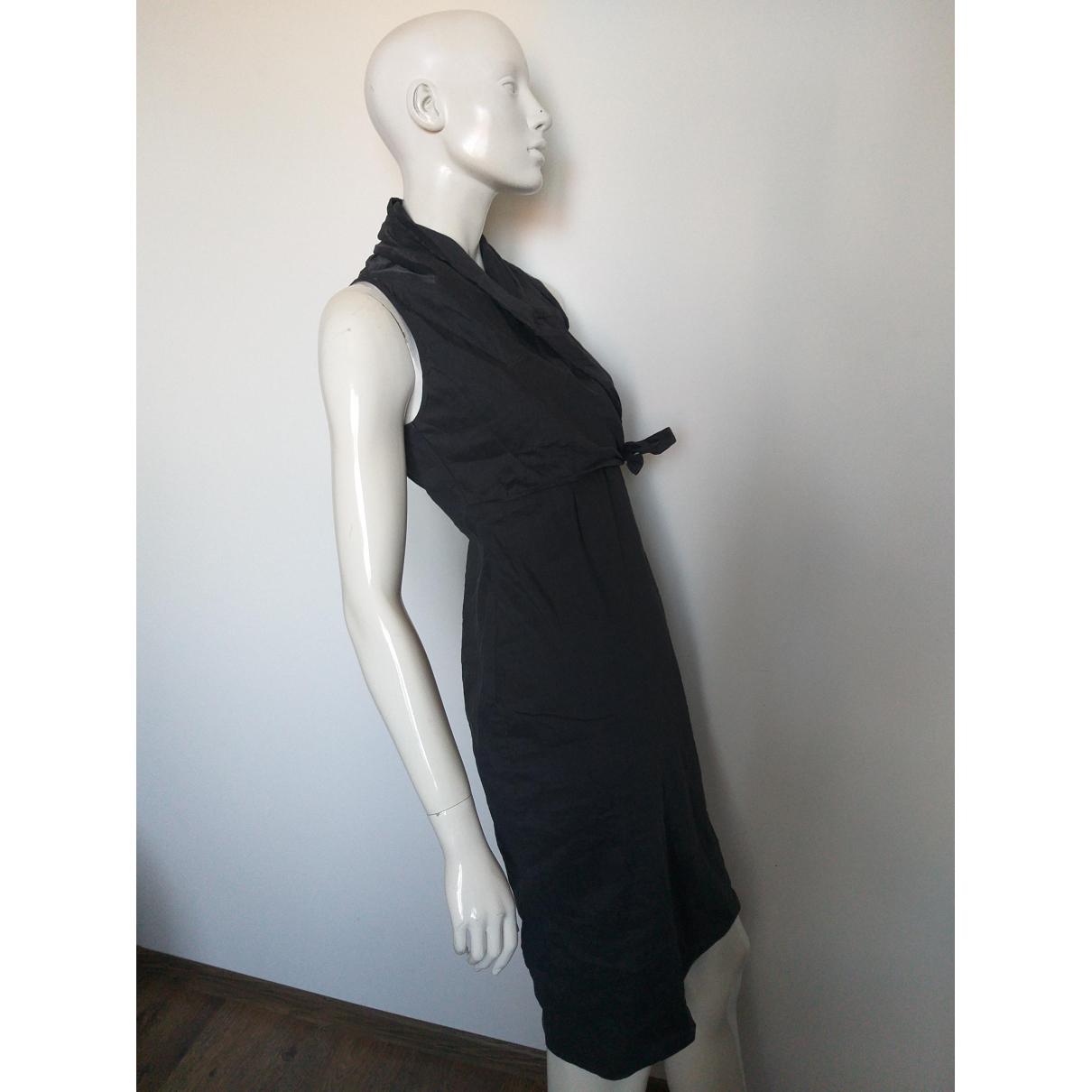 Linen mid-length dress SARAH PACINI Grey size 1 0-5 in Linen