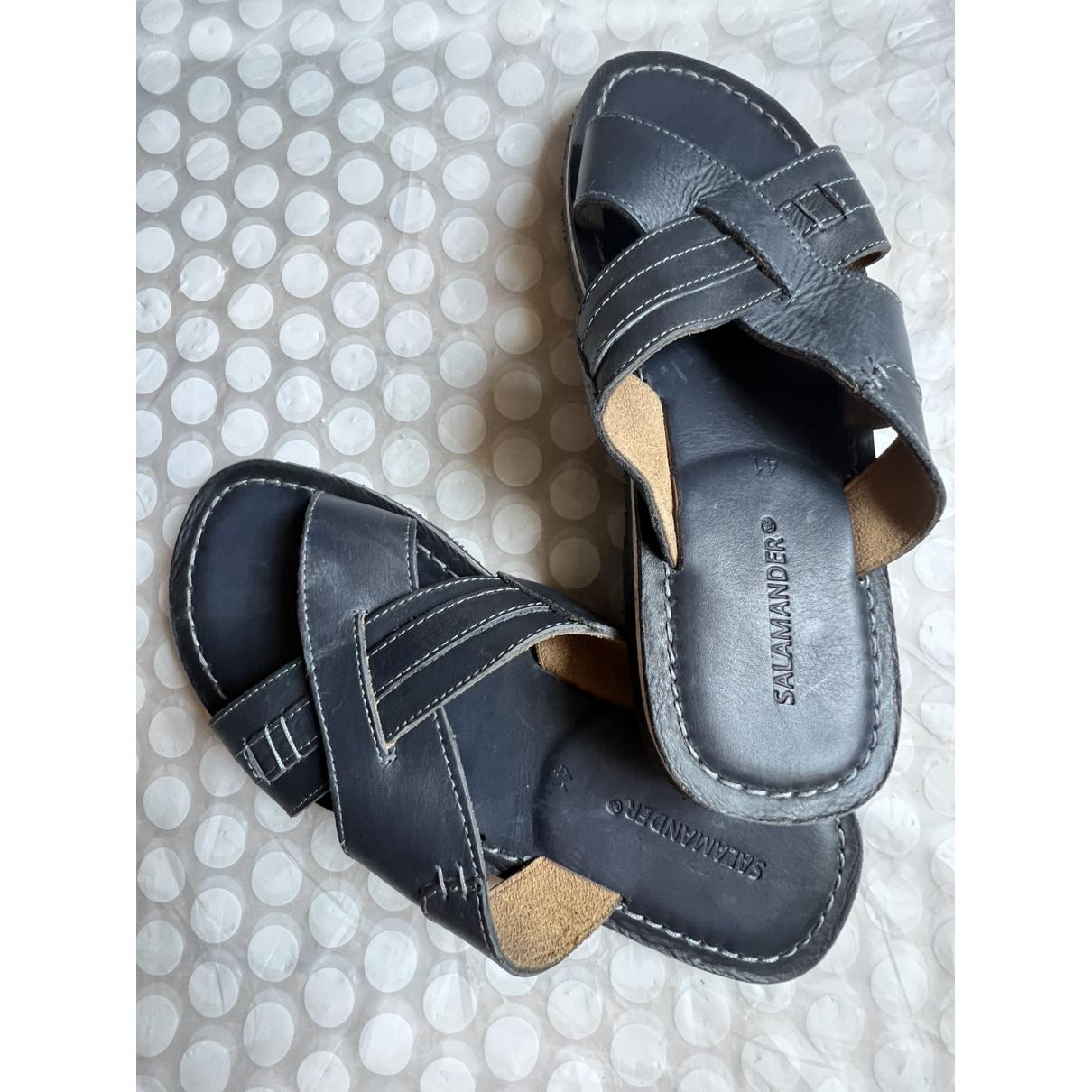 Leather sandals SALAMANDER Navy size 41 EU in Leather - 22557086