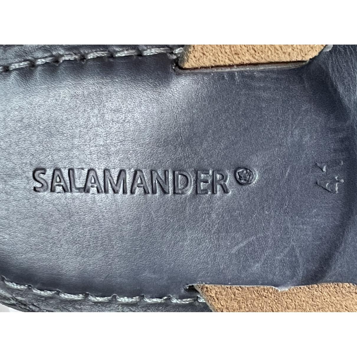 Leather sandals SALAMANDER Navy size 41 EU in Leather - 22557086
