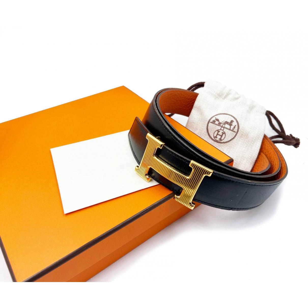 Hermès Gürtel aus Leder - Orange - Größe 90 - 20103865