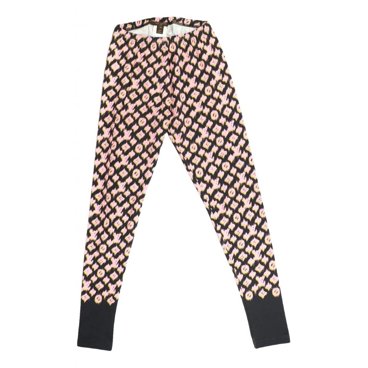 Cloth trousers Louis Vuitton Pink size 34 FR in Cloth - 34667455