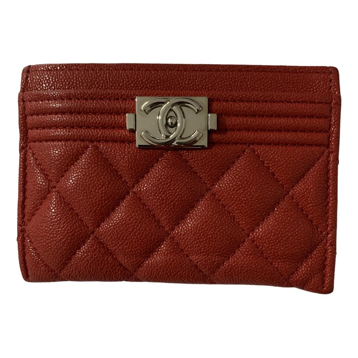 Chanel Black Leather Tri-fold Boy Small Wallet ref.172311 - Joli Closet