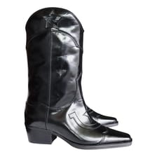 Fall Winter 2019 leather cowboy boots Ganni