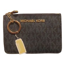 Leather card wallet Michael Kors