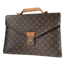 Serviette Ambassadeur leather clutch bag Louis Vuitton