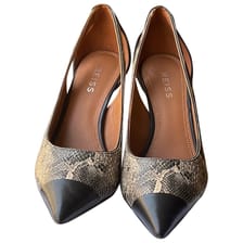 Leather heels Reiss