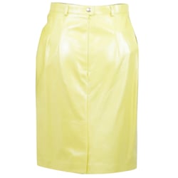 Yellow Leather Skirt