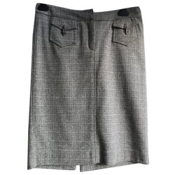 Beige Wool Mid-length Skirt