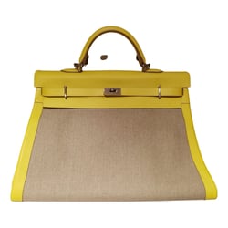 Yellow Kelly Voyage Leather Travel Bag