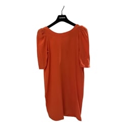 Orange Silk Mid-length Dress