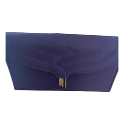 Purple Cloth Clutch Bag