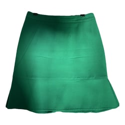 Green Wool Mini Skirt