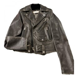 Anthracite Leather Biker Jacket