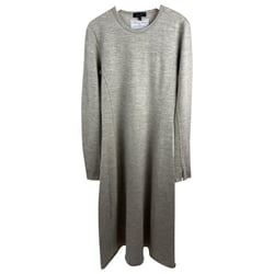 Beige Wool Mid-length Dress