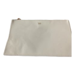 White Vegan Leather Clutch Bag